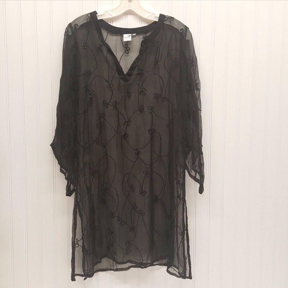 Sheer PALME Long Blouse Top or Mini Dress